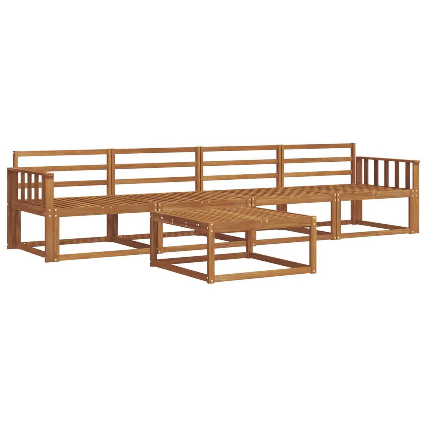 Outdoor Sofa Set 5 pcs Natural Solid Acacia Wood