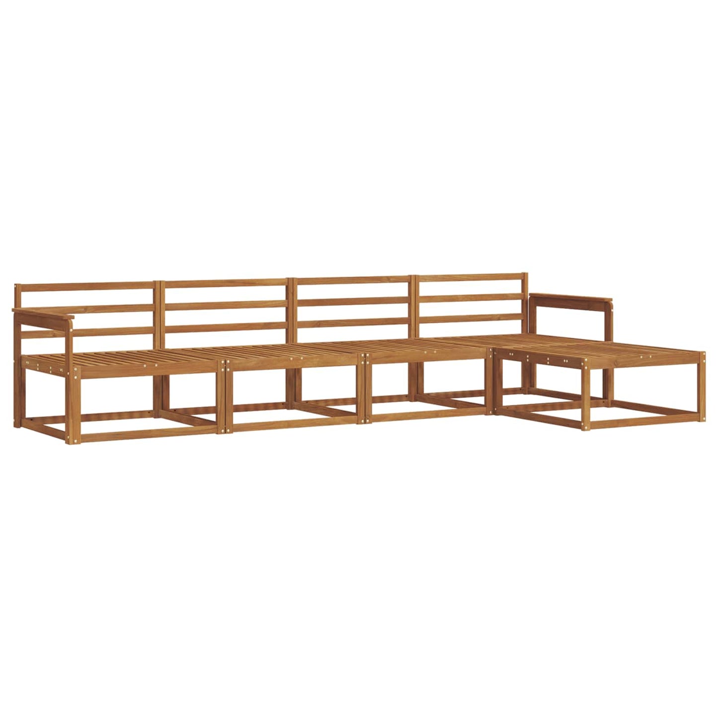 Outdoor Sofa Set 5 pcs Natural Solid Acacia Wood