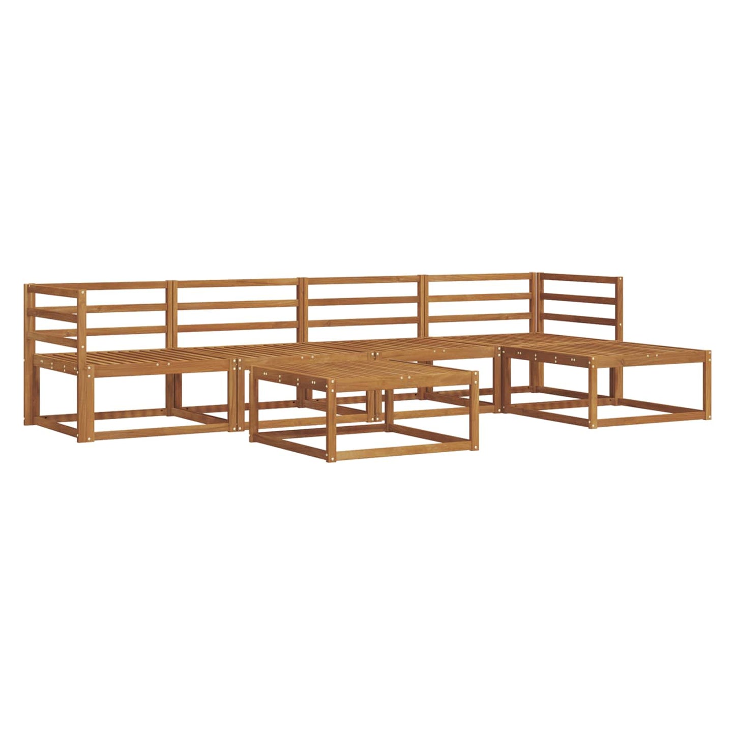 Outdoor Sofa Set 6 pcs Natural Solid Acacia Wood