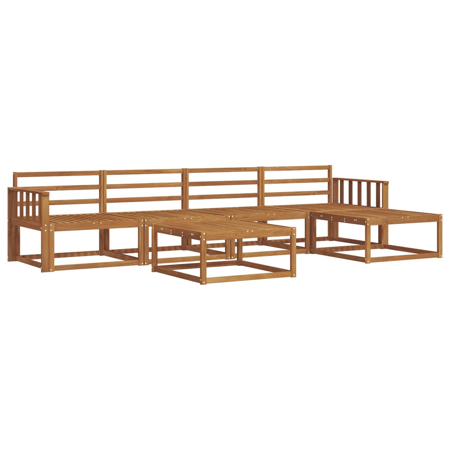 Outdoor Sofa Set 6 pcs Natural Solid Acacia Wood