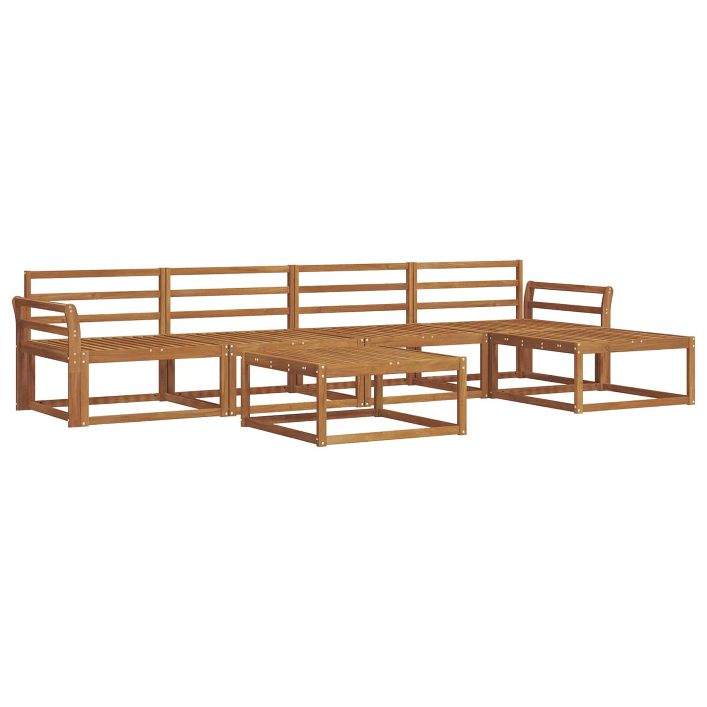 Outdoor Sofa Set 6 pcs Natural Solid Acacia Wood