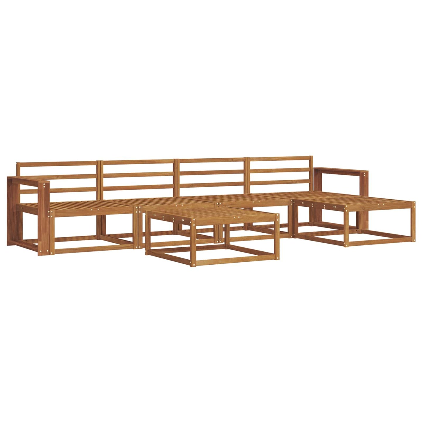 Outdoor Sofa Set 6 pcs Natural Solid Acacia Wood