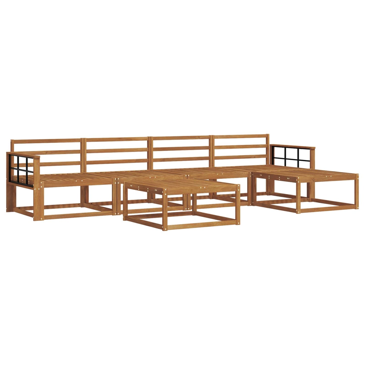 Outdoor Sofa Set 6 pcs Natural Solid Acacia Wood