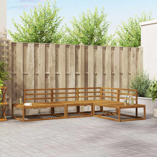 Outdoor Sofa Set Natural Solid Acacia Wood