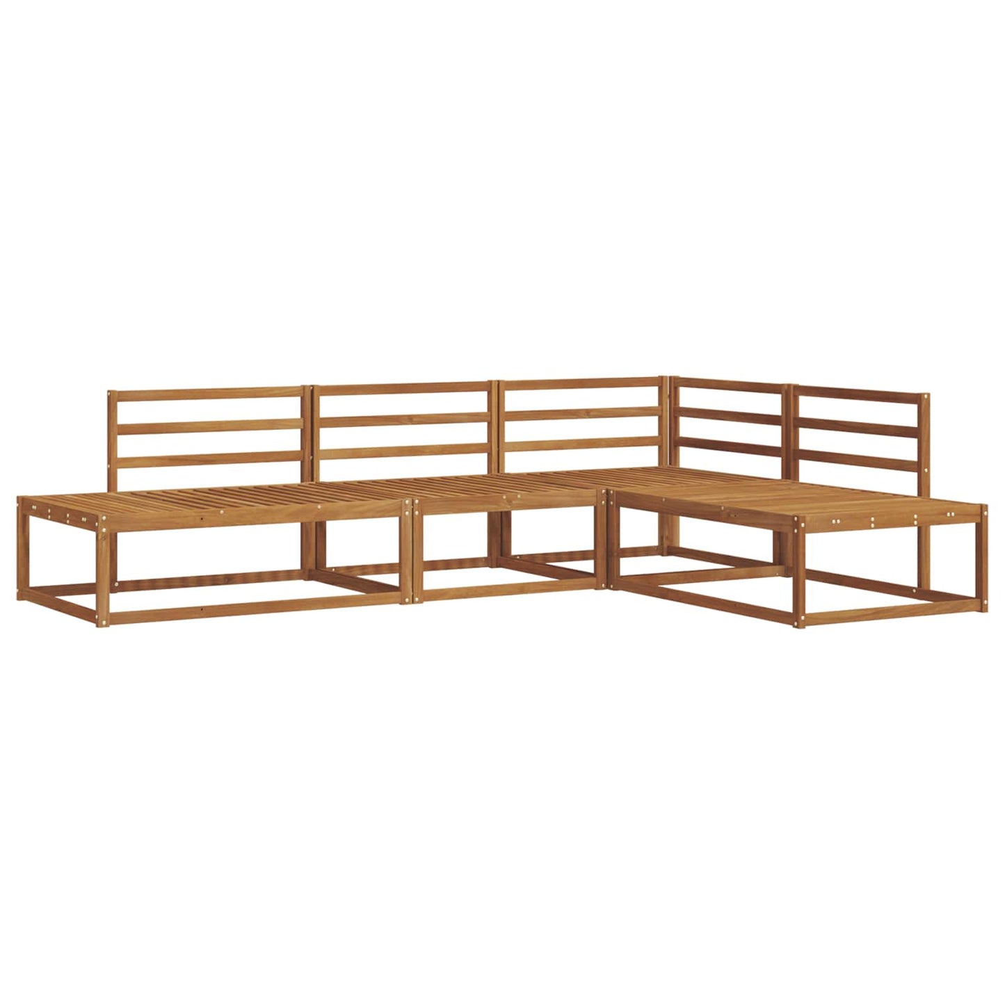 Outdoor Sofa Set Natural Solid Acacia Wood