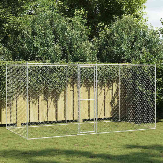 Dog Cage Silver 400 x 200 x 200 cm Galvanised Steel