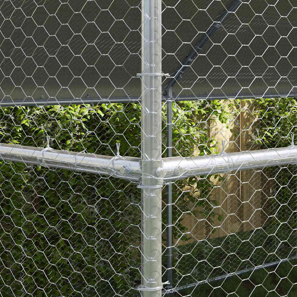 Chicken Cage 4 pcs Silver 800 x 200 x 200 cm Galvanised Steel