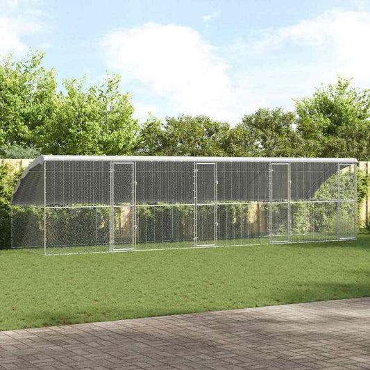 Chicken Cage 4 pcs Silver 800 x 200 x 200 cm Galvanised Steel