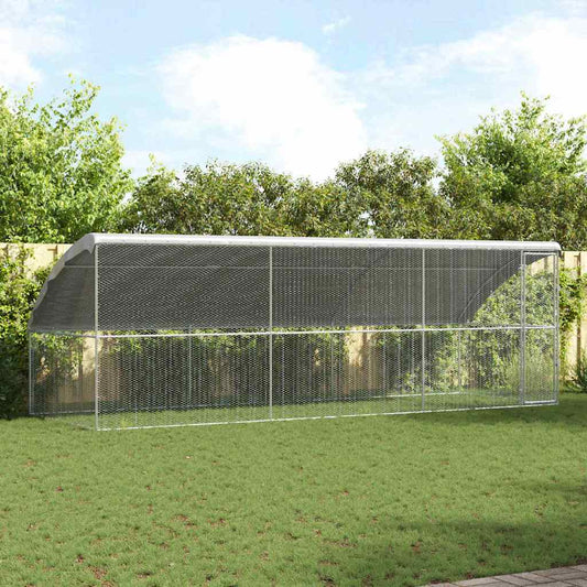 Chicken Cage 3 pcs Silver 600 x 200 x 200 cm Galvanised Steel