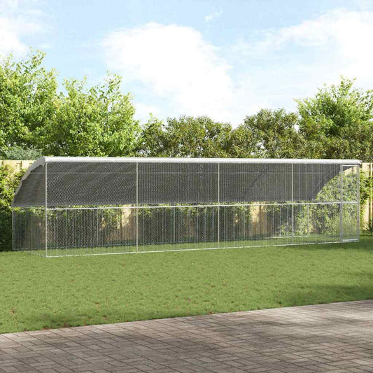 Chicken Cage 4 pcs Silver 800 x 200 x 200 cm Galvanised Steel