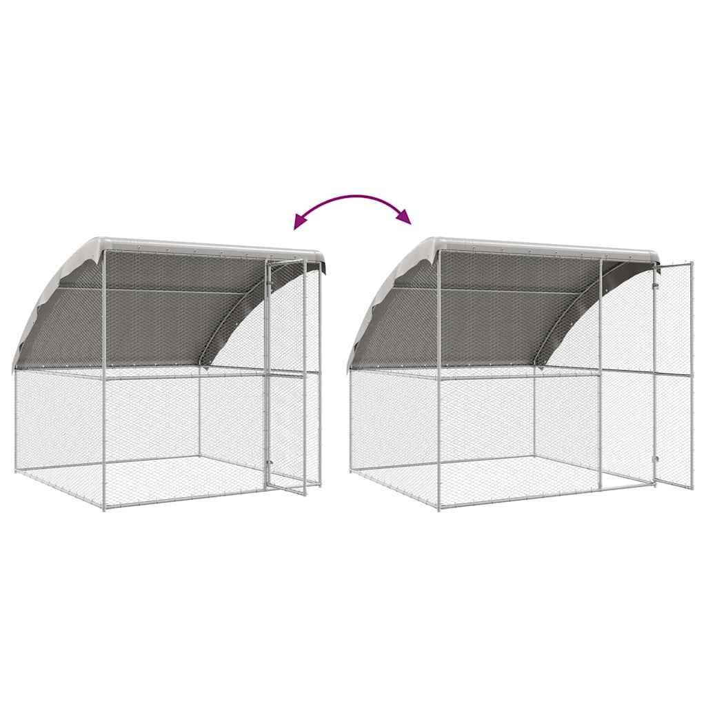 Chicken Cage 4 pcs Silver 800 x 200 x 200 cm Galvanised Steel