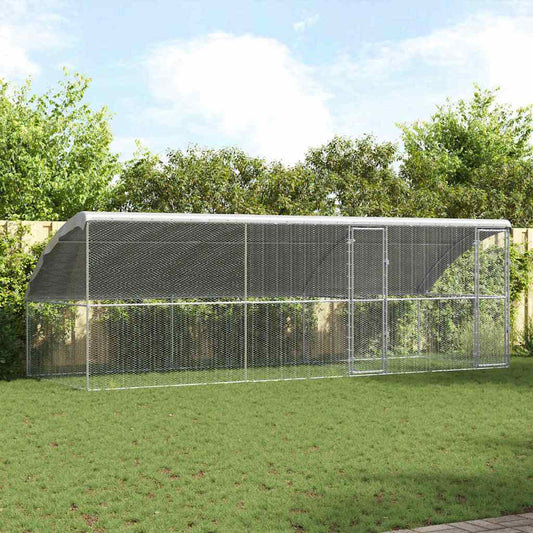 Chicken Cage 3 pcs Silver 600 x 200 x 200 cm Galvanised Steel