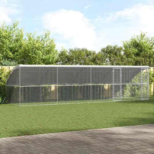 Chicken Cage 4 pcs Silver 800 x 200 x 200 cm Galvanised Steel