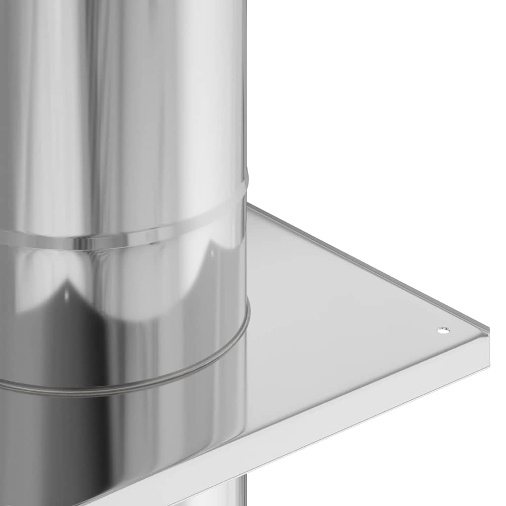 Chimney Extension Silver 25 x 25 x 132 cm Stainless steel