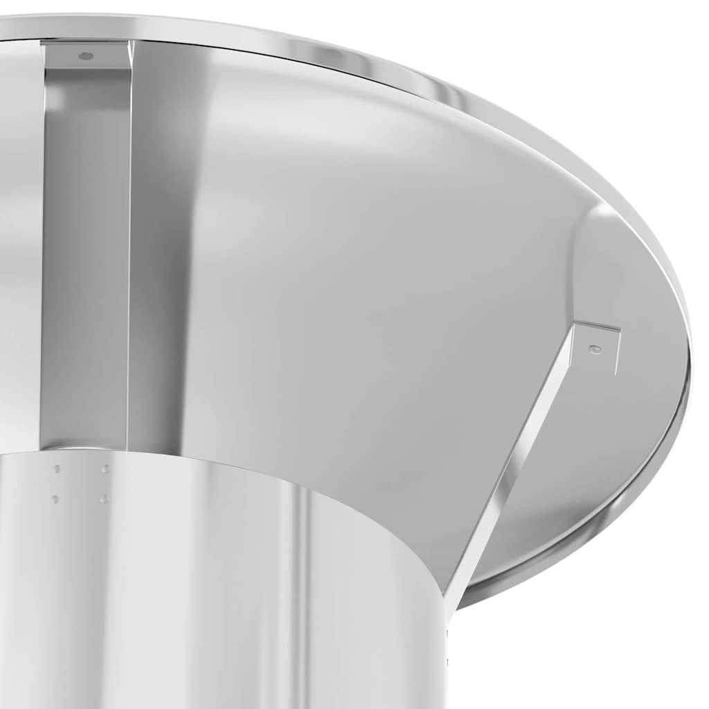 Chimney Extension Silver 35 x 35 x 132 cm Stainless steel