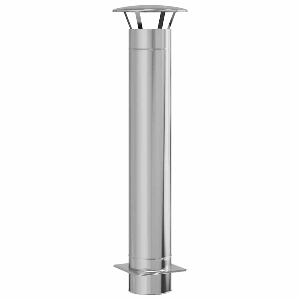 Chimney Extension Silver 35 x 35 x 132 cm Stainless steel