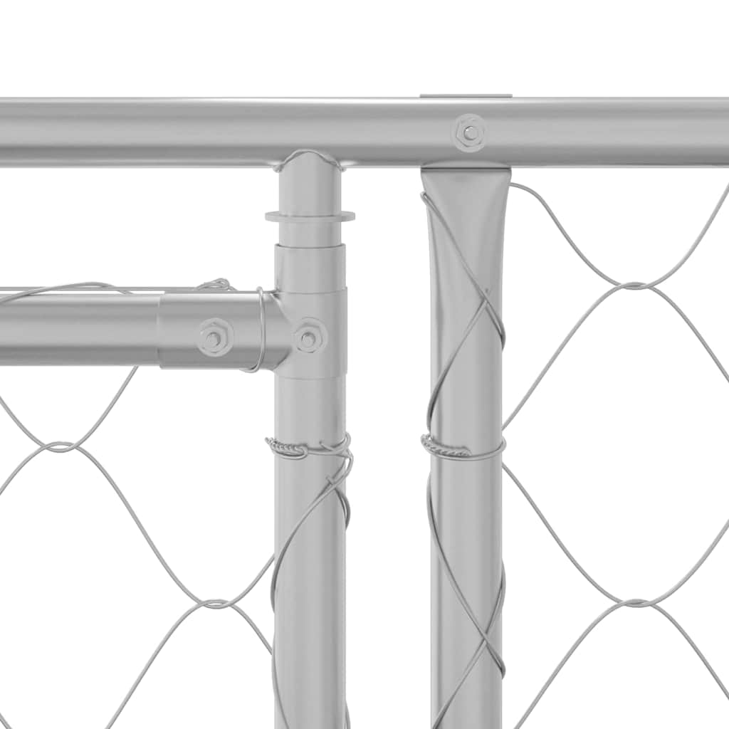 Dog Cage Silver 200 x 200 x 200 cm Galvanised Steel