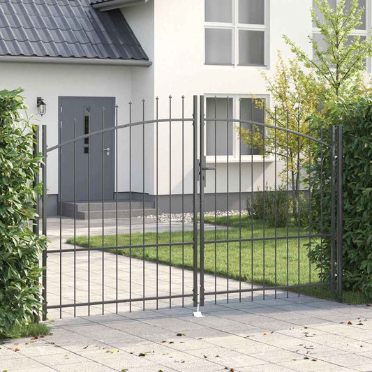 Double Gate WOERDEN 299.5 x 224.5 cm Steel Grey Lockable