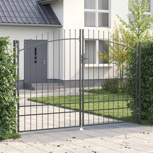 Double Gate WOERDEN 299.5 x 249.5 cm Steel Grey Lockable