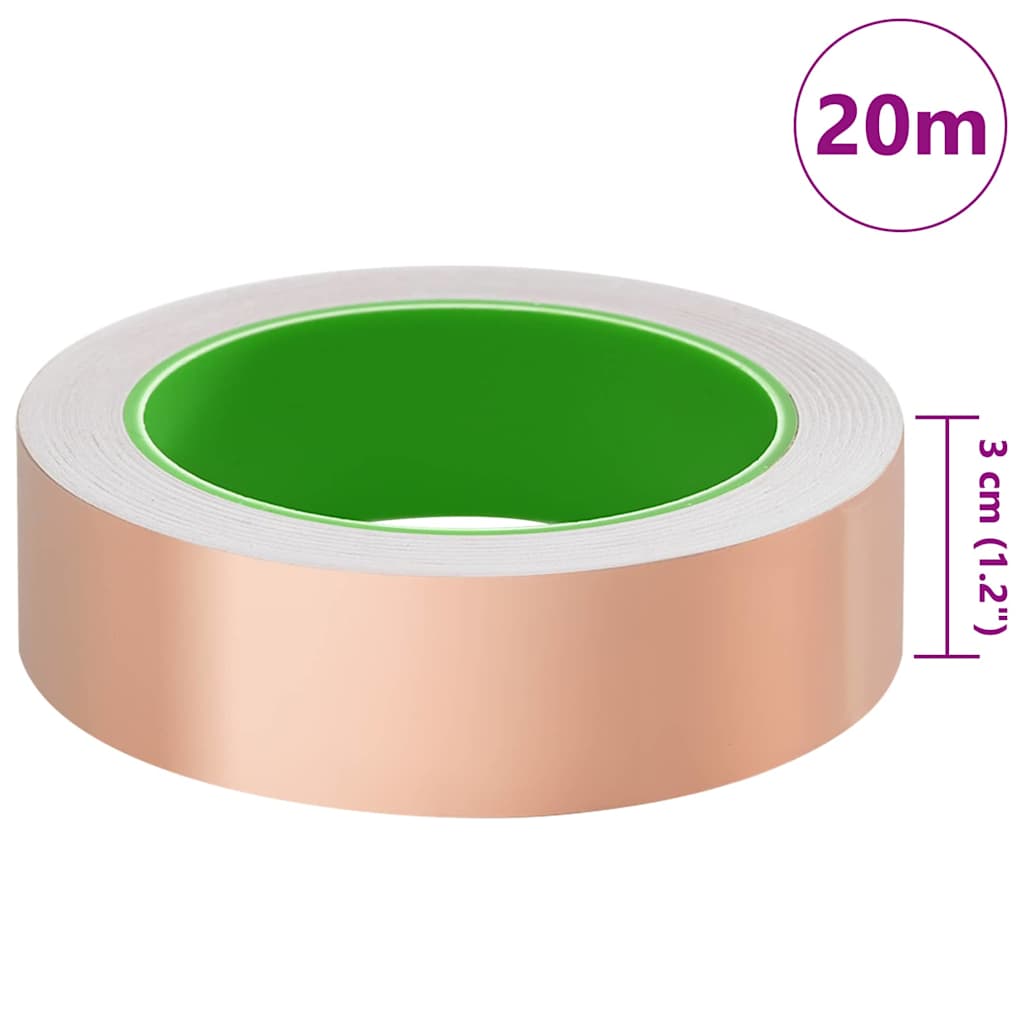 Copper Tape for Snail Protection 6 pcs Copper 30 mm x 20 m