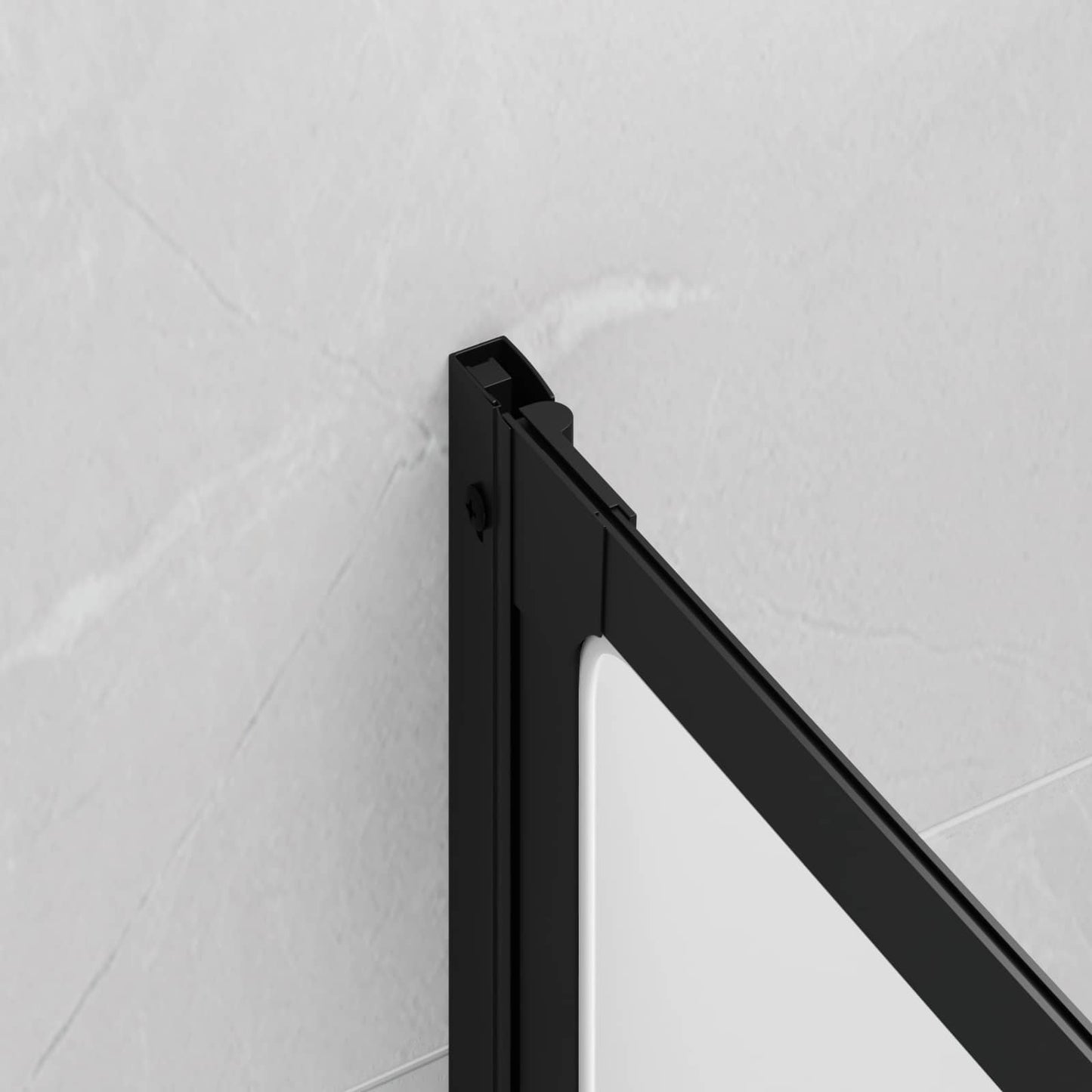 Shower Screen Folding Black 120 x 2 x 117 cm Aluminium and PP