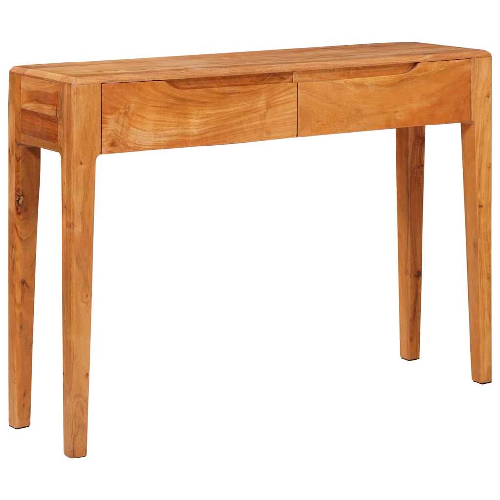 Console Table Brown 110 x 30 x 80 cm Solid Acacia Wood