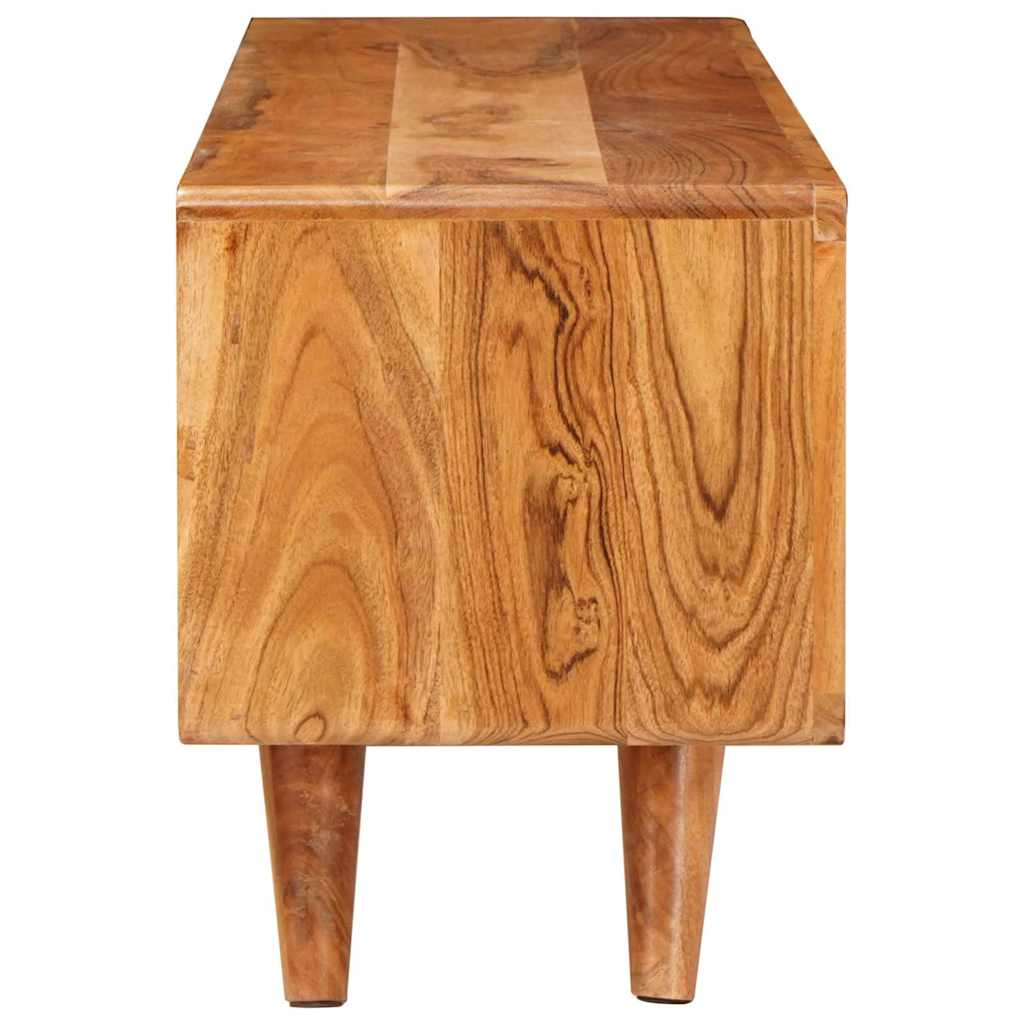 TV Cabinet with Shelf Brown 110 x 30 x 40 cm Solid Acacia Wood