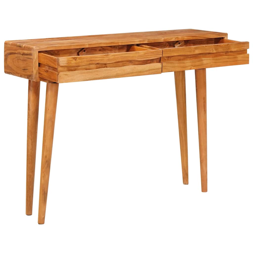 Console Table Brown 110 x 30 x 80 cm Solid Acacia Wood