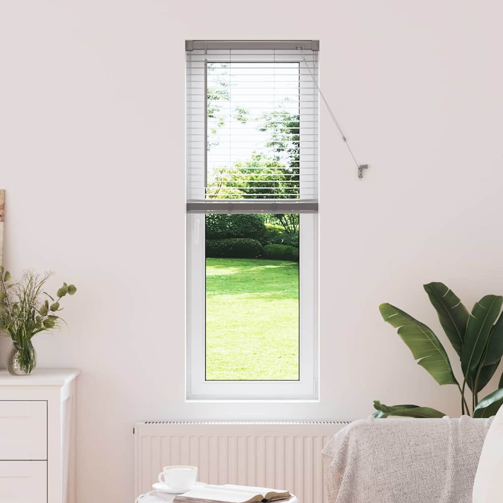 Venetian Blinds Height Adjustable Silver 130 x 40 cm Aluminium