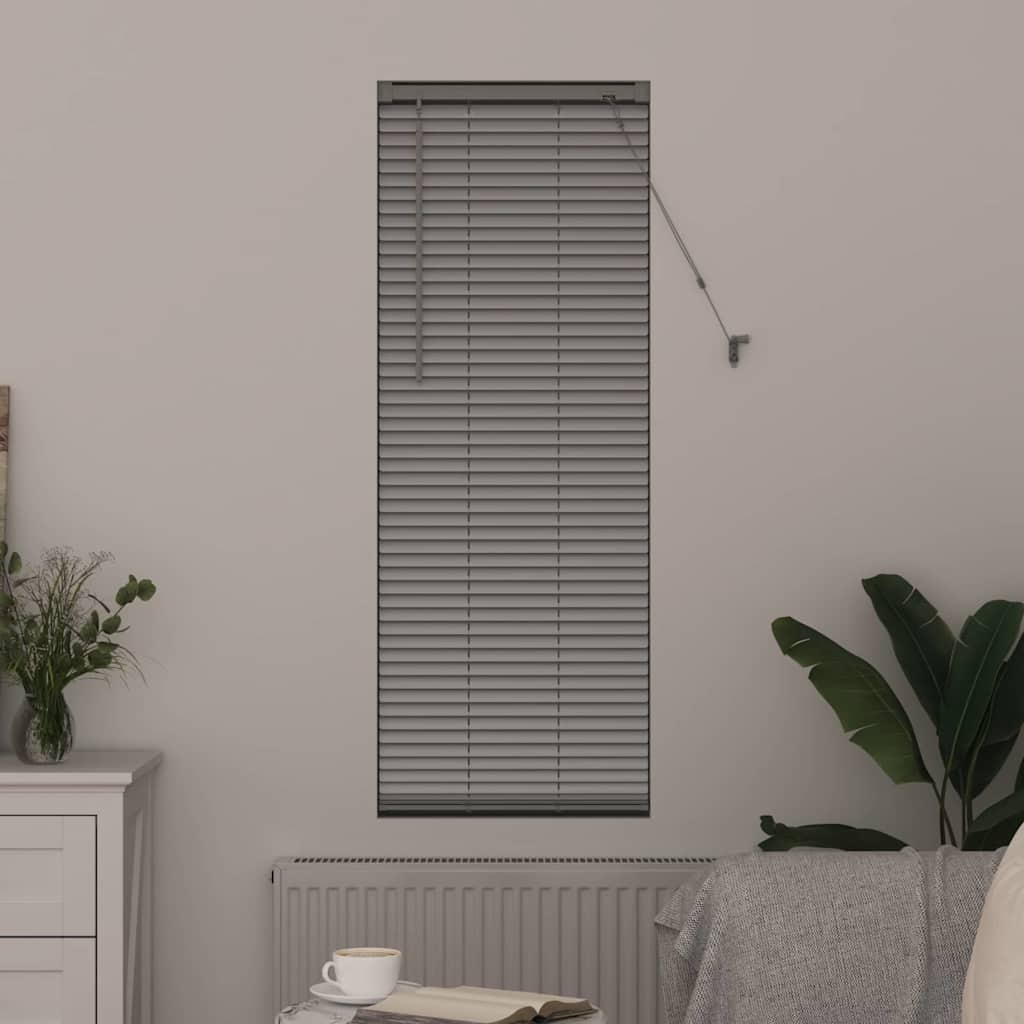 Venetian Blinds Height Adjustable Silver 130 x 40 cm Aluminium