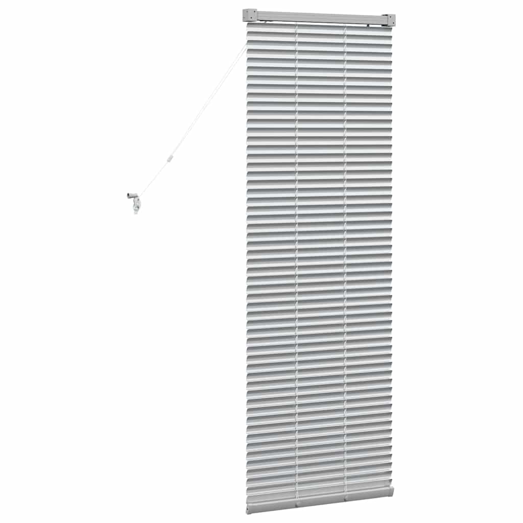 Venetian Blinds Height Adjustable Silver 130 x 45 cm Aluminium