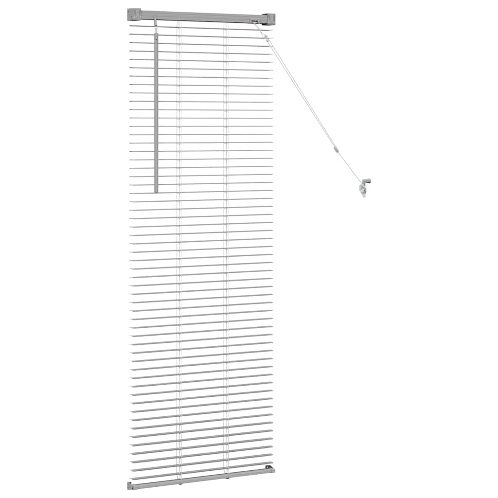 Venetian Blinds Height Adjustable Silver 130 x 50 cm Aluminium
