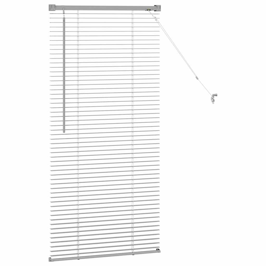 Venetian Blinds Height Adjustable Silver 130 x 55 cm Aluminium