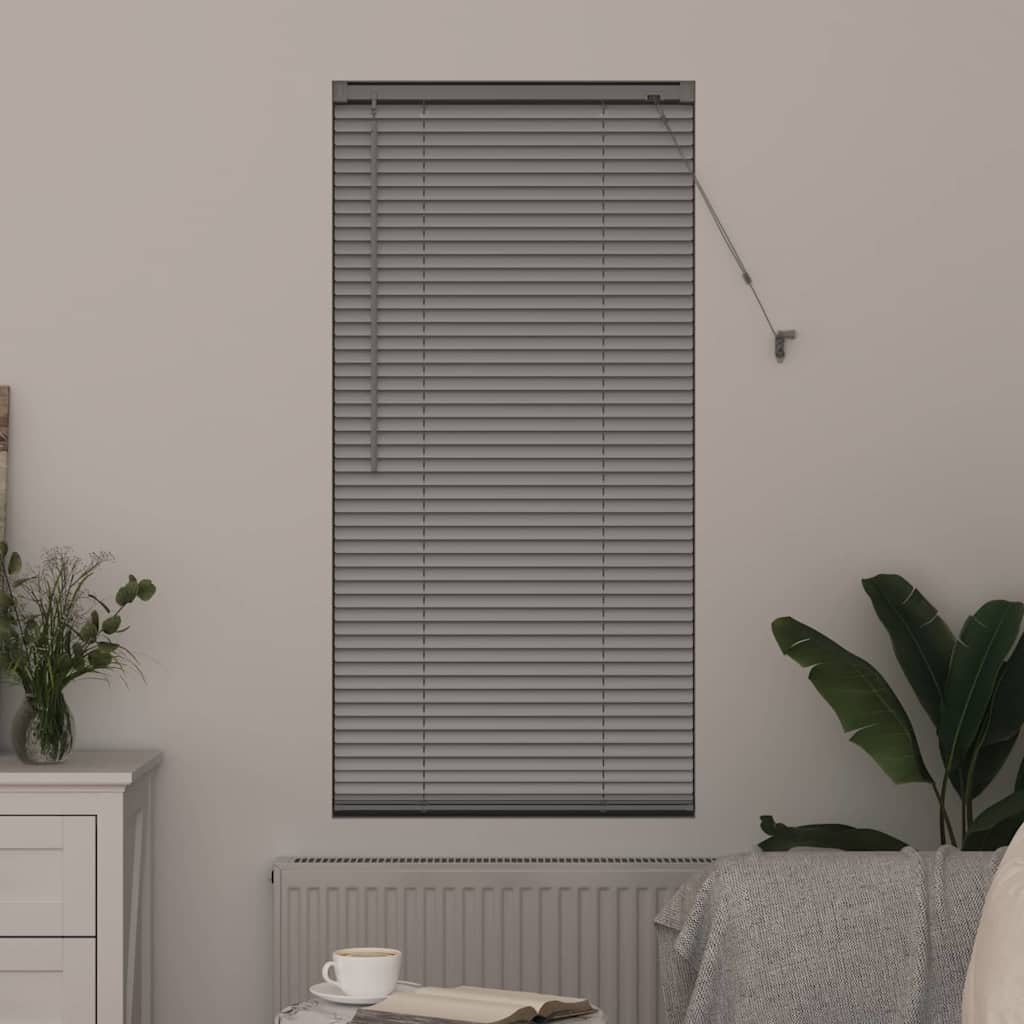 Venetian Blinds Height Adjustable Silver 130 x 60 cm Aluminium
