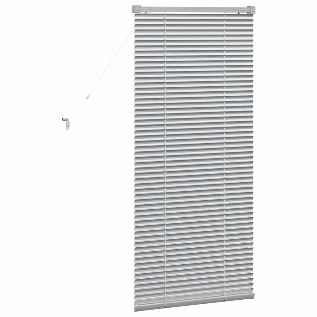 Venetian Blinds Height Adjustable Silver 130 x 60 cm Aluminium