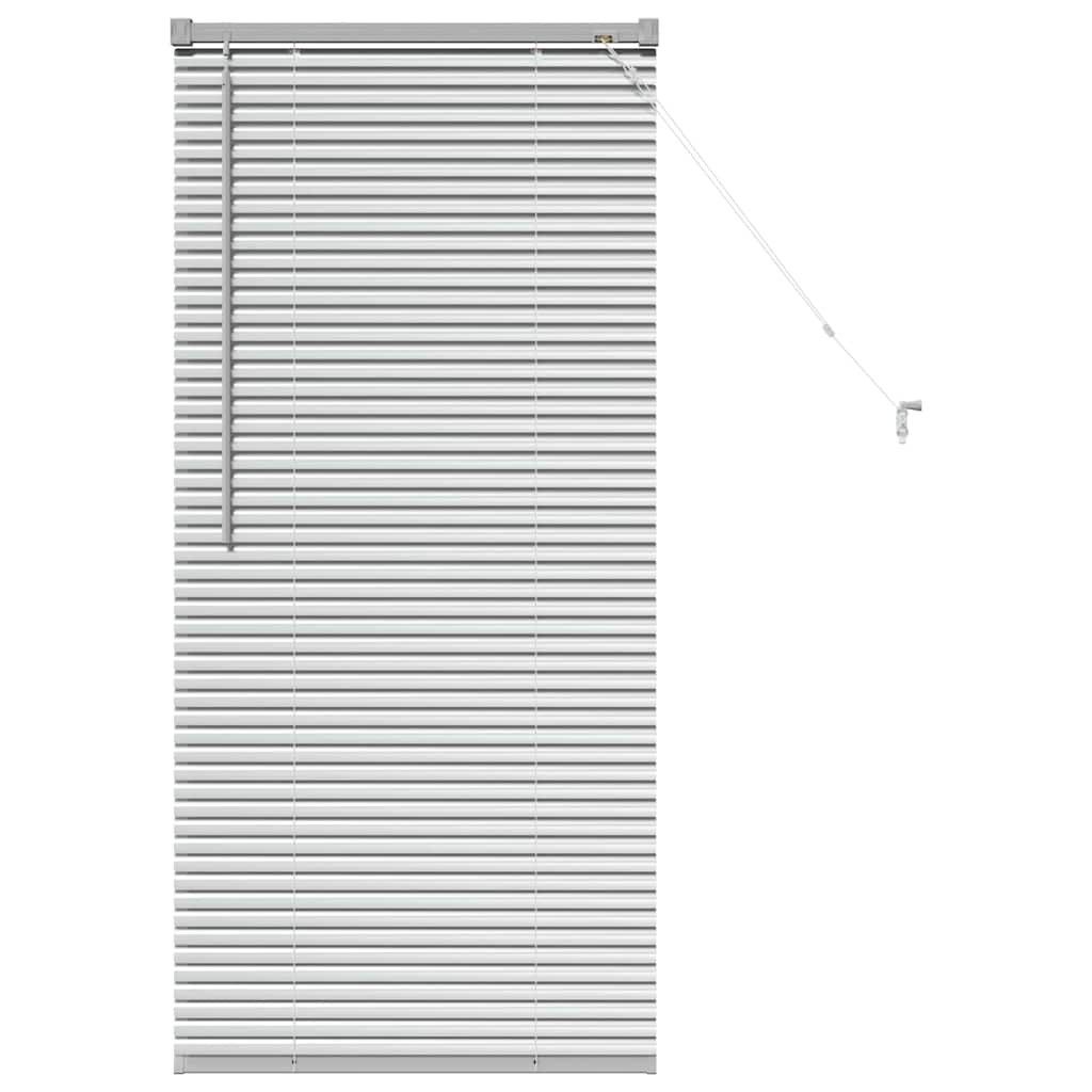 Venetian Blinds Height Adjustable Silver 130 x 60 cm Aluminium