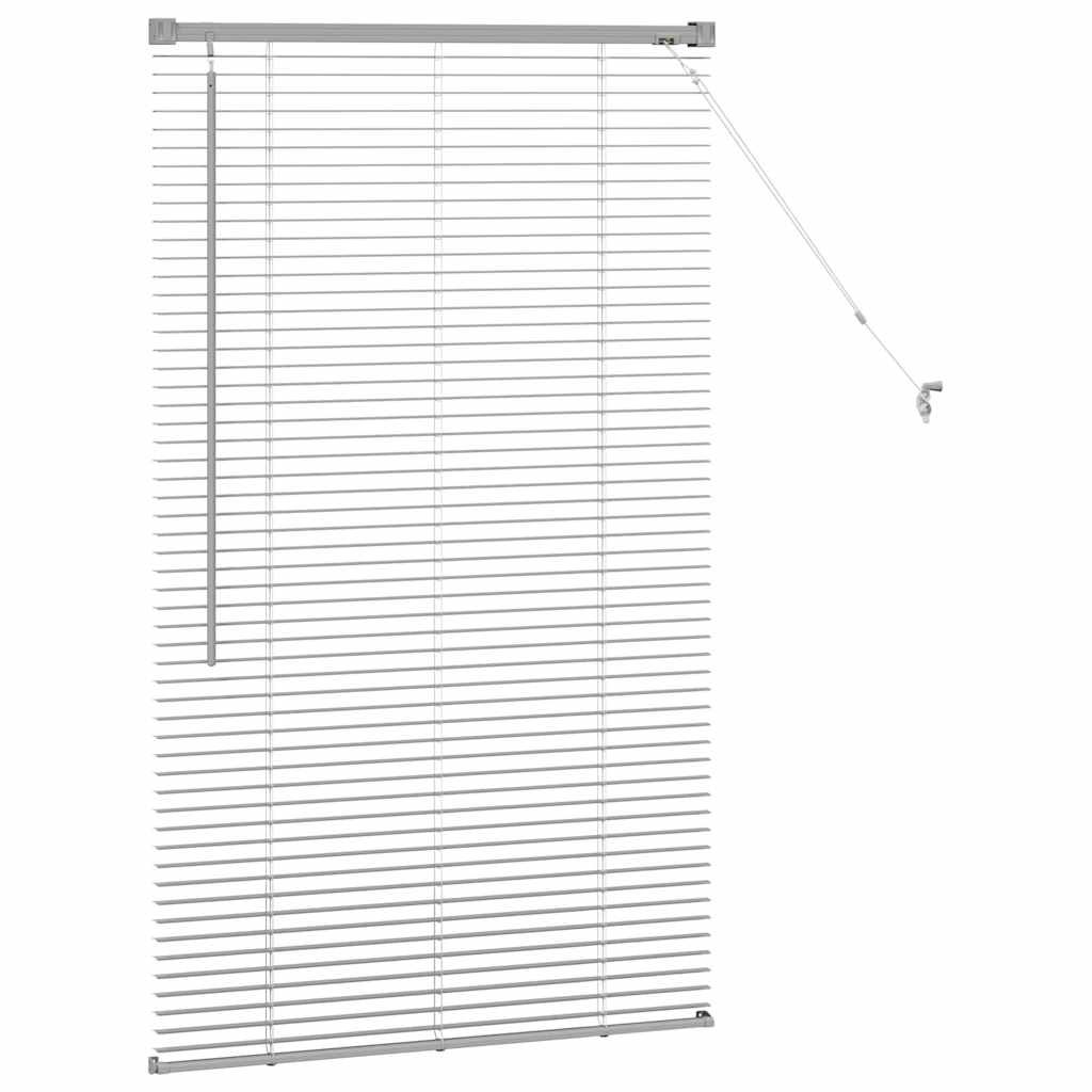 Venetian Blinds Height Adjustable Silver 130 x 70 cm Aluminium
