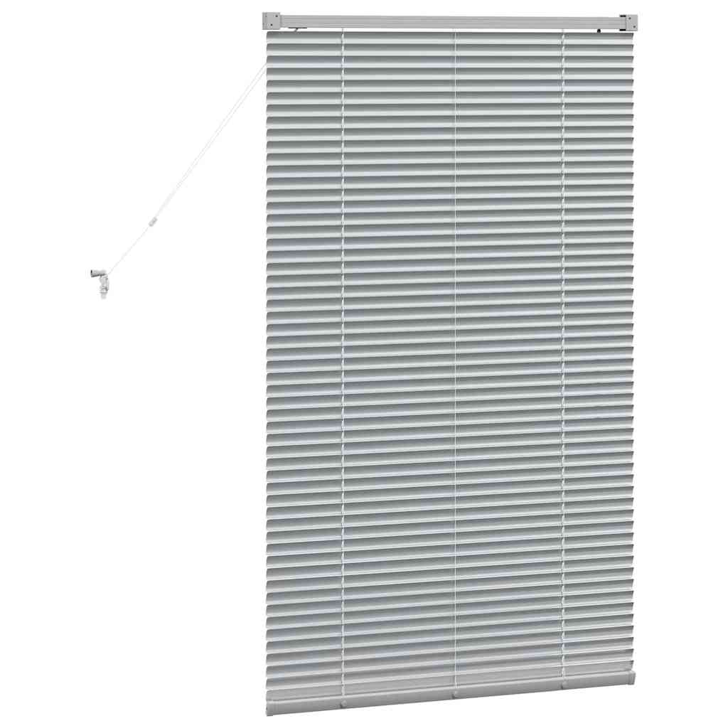 Venetian Blinds Height Adjustable Silver 130 x 70 cm Aluminium