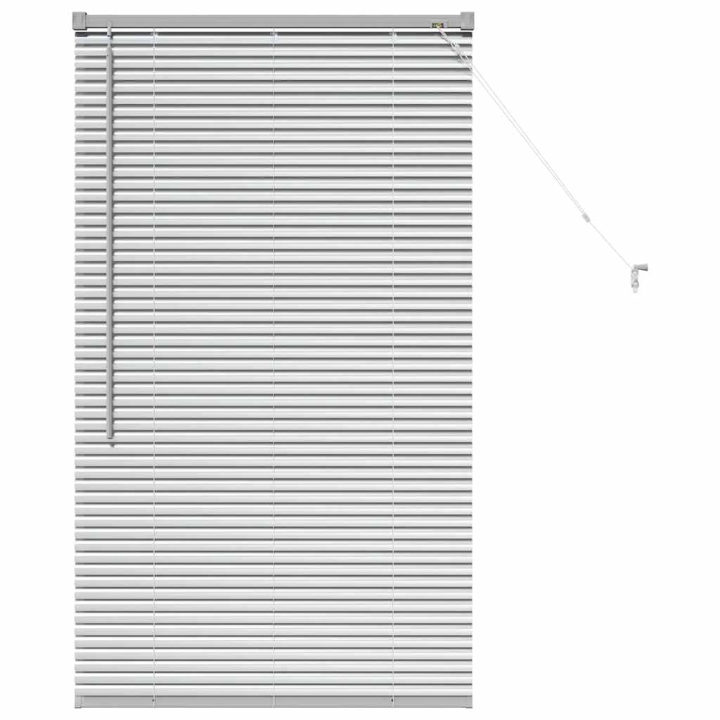 Venetian Blinds Height Adjustable Silver 130 x 75 cm Aluminium
