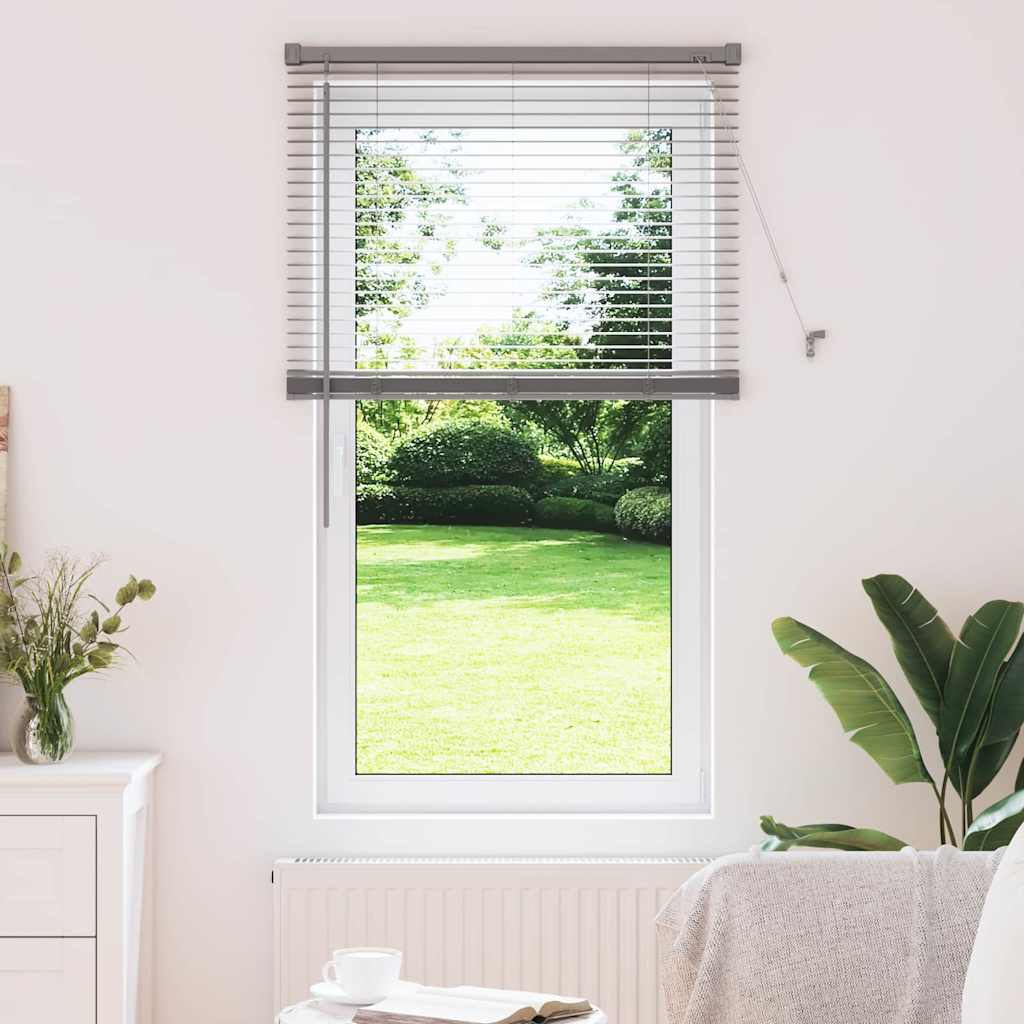 Venetian Blinds Height Adjustable Silver 130 x 80 cm Aluminium