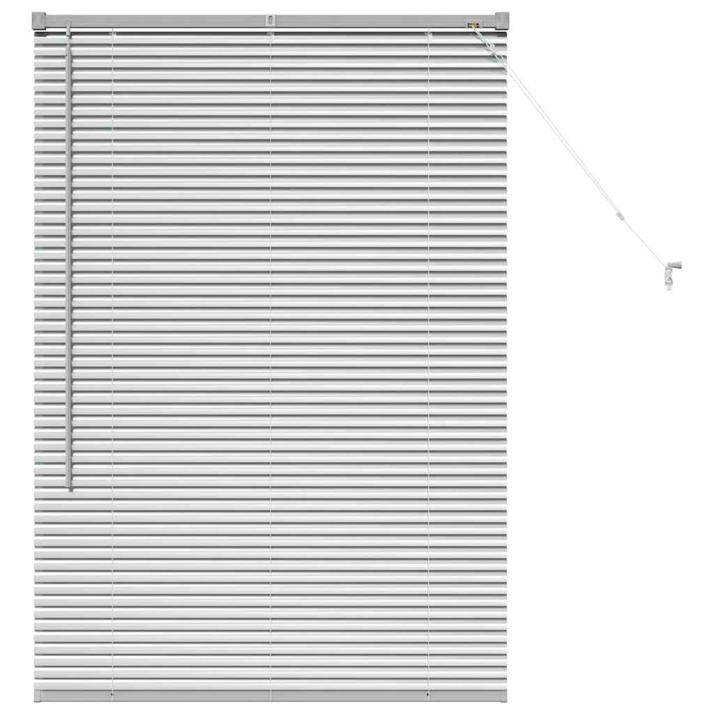 Venetian Blinds Height Adjustable Silver 130 x 85 cm Aluminium
