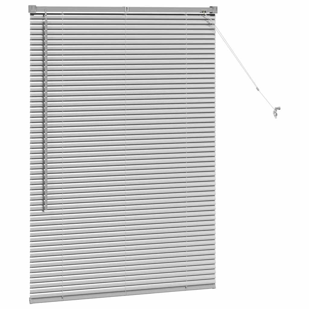 Venetian Blinds Height Adjustable Silver 130 x 90 cm Aluminium