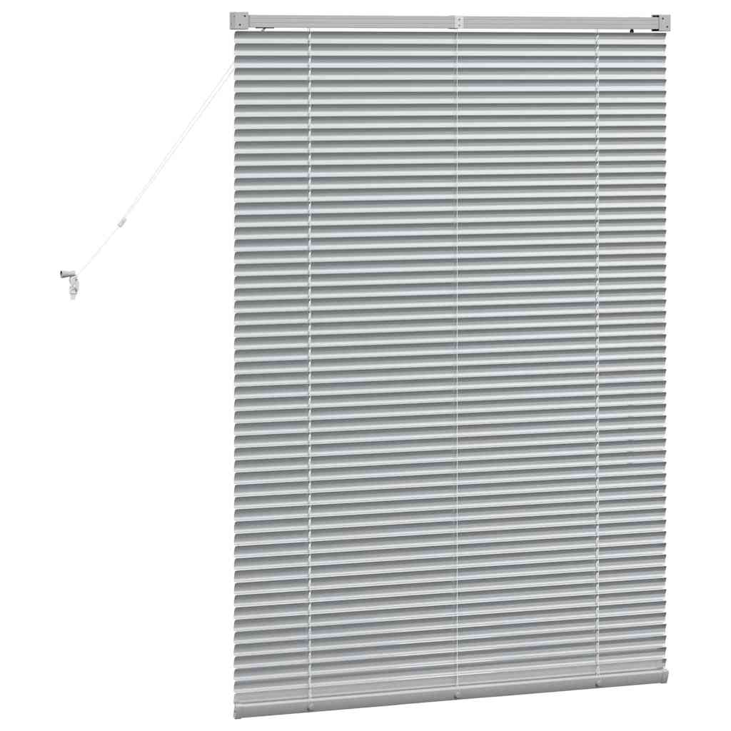 Venetian Blinds Height Adjustable Silver 130 x 90 cm Aluminium