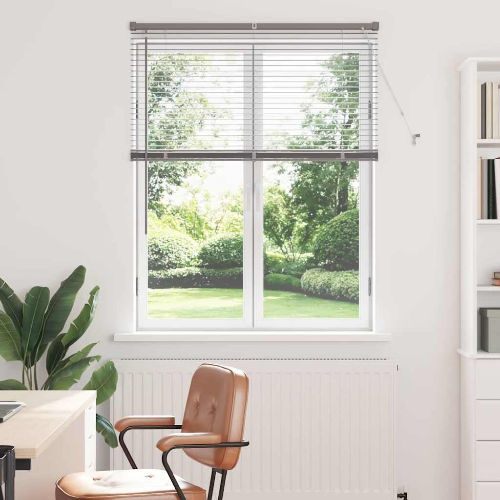 Venetian Blinds Height Adjustable Silver 130 x 105 cm Aluminium