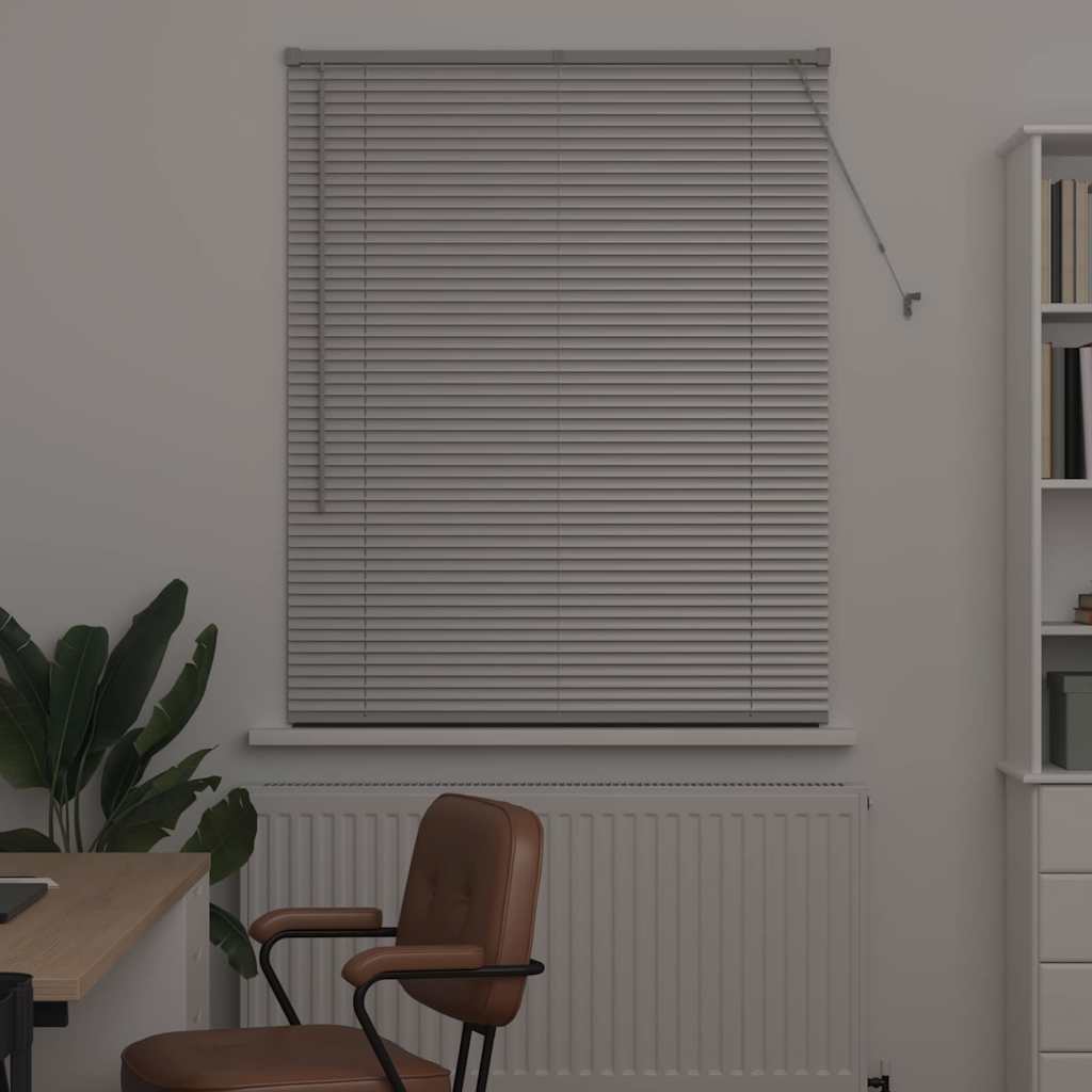 Venetian Blinds Height Adjustable Silver 130 x 105 cm Aluminium