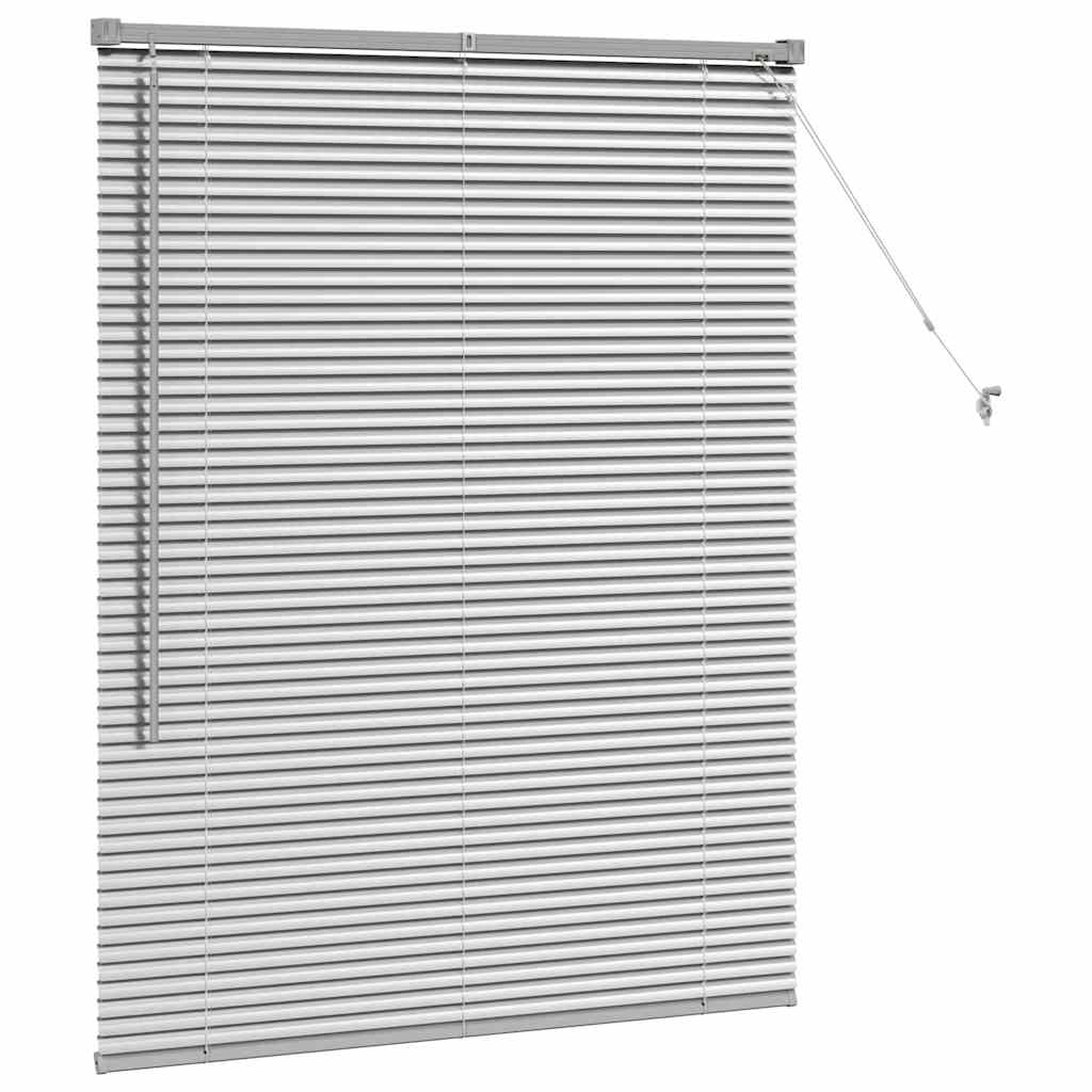 Venetian Blinds Height Adjustable Silver 130 x 105 cm Aluminium