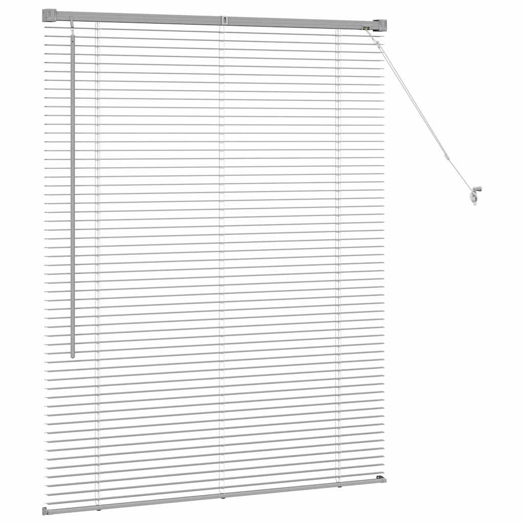 Venetian Blinds Height Adjustable Silver 130 x 105 cm Aluminium