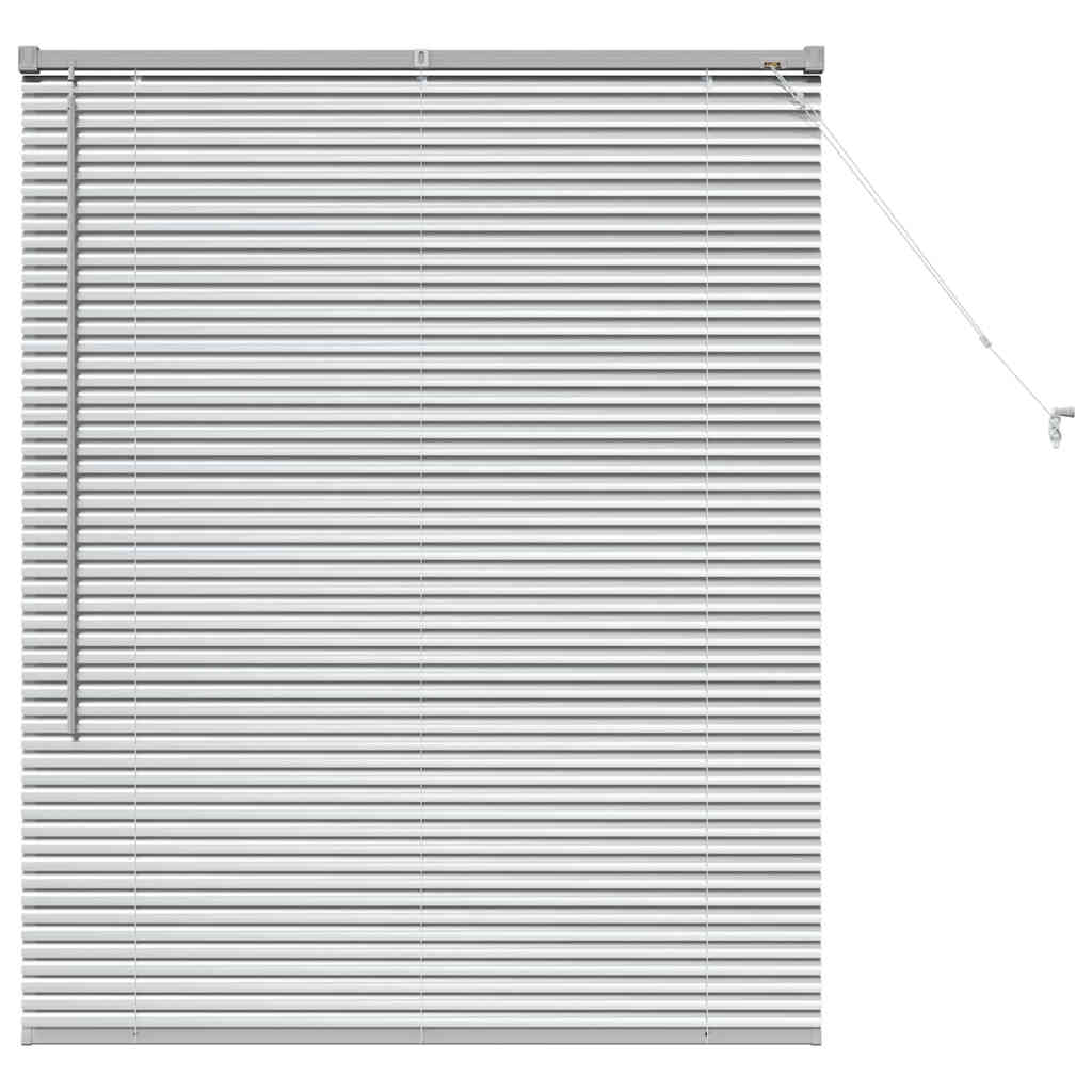 Venetian Blinds Height Adjustable Silver 130 x 105 cm Aluminium
