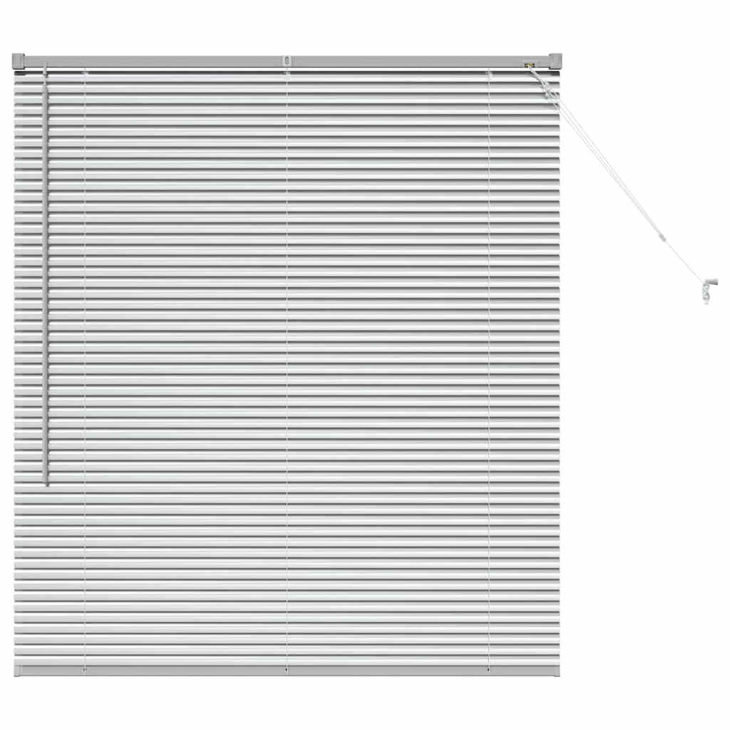 Venetian Blinds Height Adjustable Silver 130 x 115 cm Aluminium