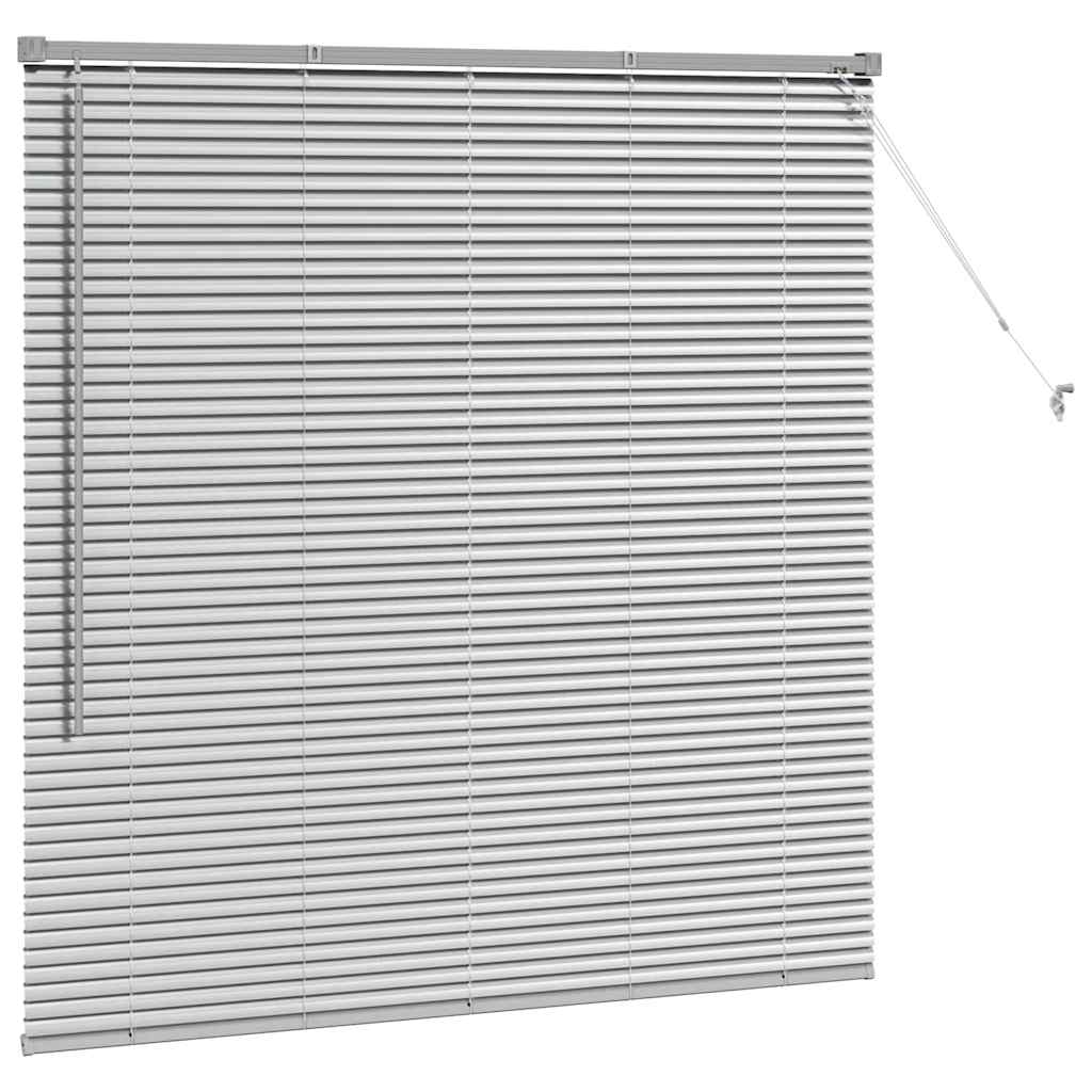 Venetian Blinds Height Adjustable Silver 130 x 130 cm Aluminium